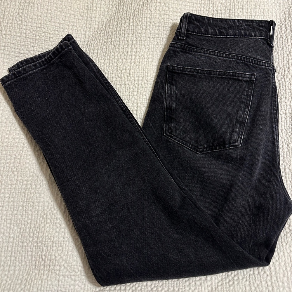 ZARA HIGH WAISTED MOM FIT JEANS SIZE 8 - Picture 3 of 7